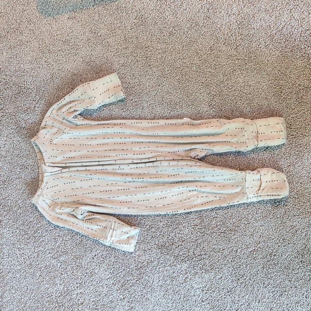 Brave little ones bamboo footed optional zip up sleeper NB